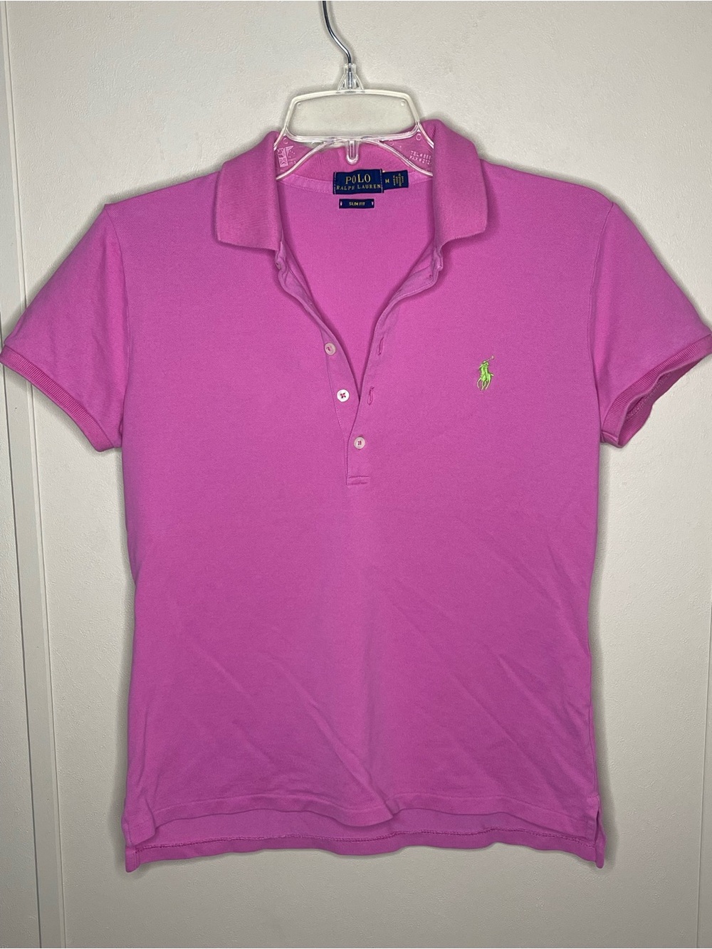 Polo by Ralph Lauren Women's Pink Polo Shirt Size medium EUC
